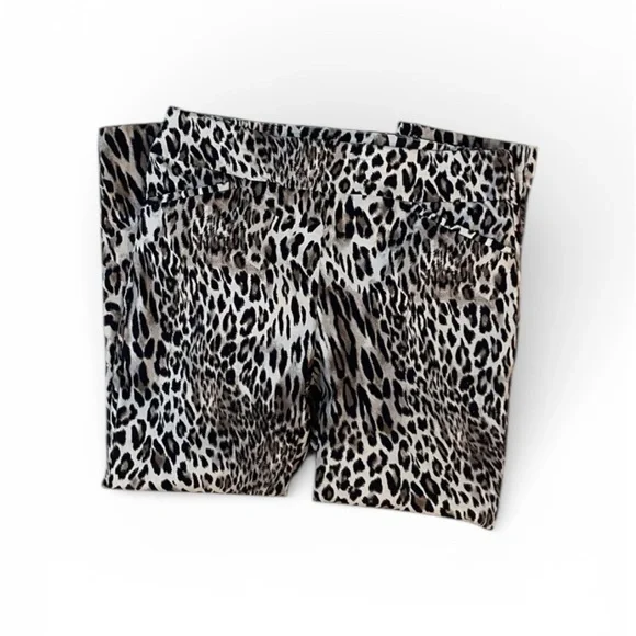 Chicos Perfect Stretch Pants 12 Leopard Print Ankle Slim Women - Picture 2 of 8